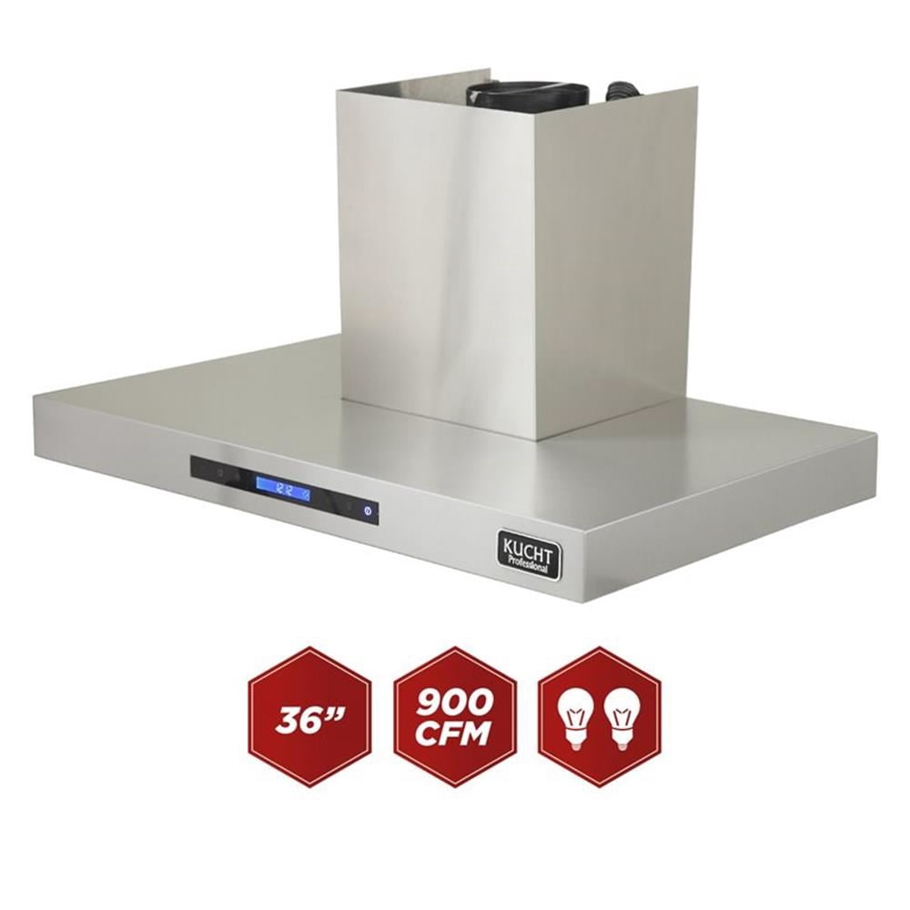 Kucht Professional 36" Stainless Steel Wall Mounted Range Hood in Silver