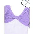 thumbnail image 5 of Hansber Kids Girls Velvet Leotard Backless Bodysuit Long Sleeves Tank Ballet Dancewear Sportswear Violet 120, 5 of 7