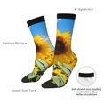 thumbnail image 4 of KLL Sky Golden Sunflower Field B Print Cool Socks Men's Women's Crew Socks Funny Crazy Novelty Stockings, 4 of 6