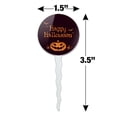 thumbnail image 6 of Happy Halloween Holiday Pumpkin Jack-o-lantern Bats Cupcake Picks Toppers Decoration Set of 6, 6 of 6