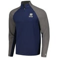 thumbnail image 2 of Men's Colosseum Navy/Charcoal Notre Dame Fighting Irish Two Yutes Raglan Quarter-Zip Windshirt, 2 of 3