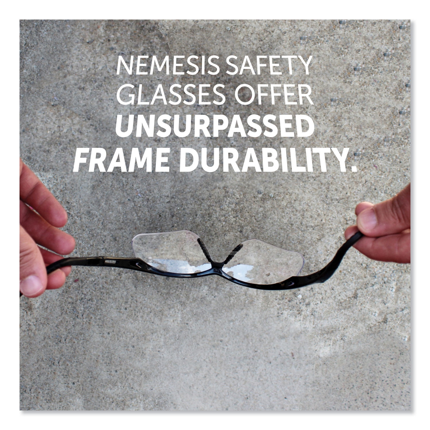 V30 Nemesis* Safety Eyewear, Black Frame/Clear Lens - KIM25676