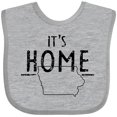 thumbnail image 3 of Inktastic It's Home- State of Iowa Outline Distressed Text Boys or Girls Baby Bib, 3 of 4