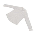 thumbnail image 4 of Blusa de gasa para mujer, elegante, cómoda, de color puro, informal, de manga larga, para el trabajo, uso diario, color blanco M, 4 of 15