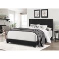 thumbnail image 2 of Milton Greens Stars Inc Modern Faux Leather Twin Bed Frame with 4 Slats in Black, 2 of 2