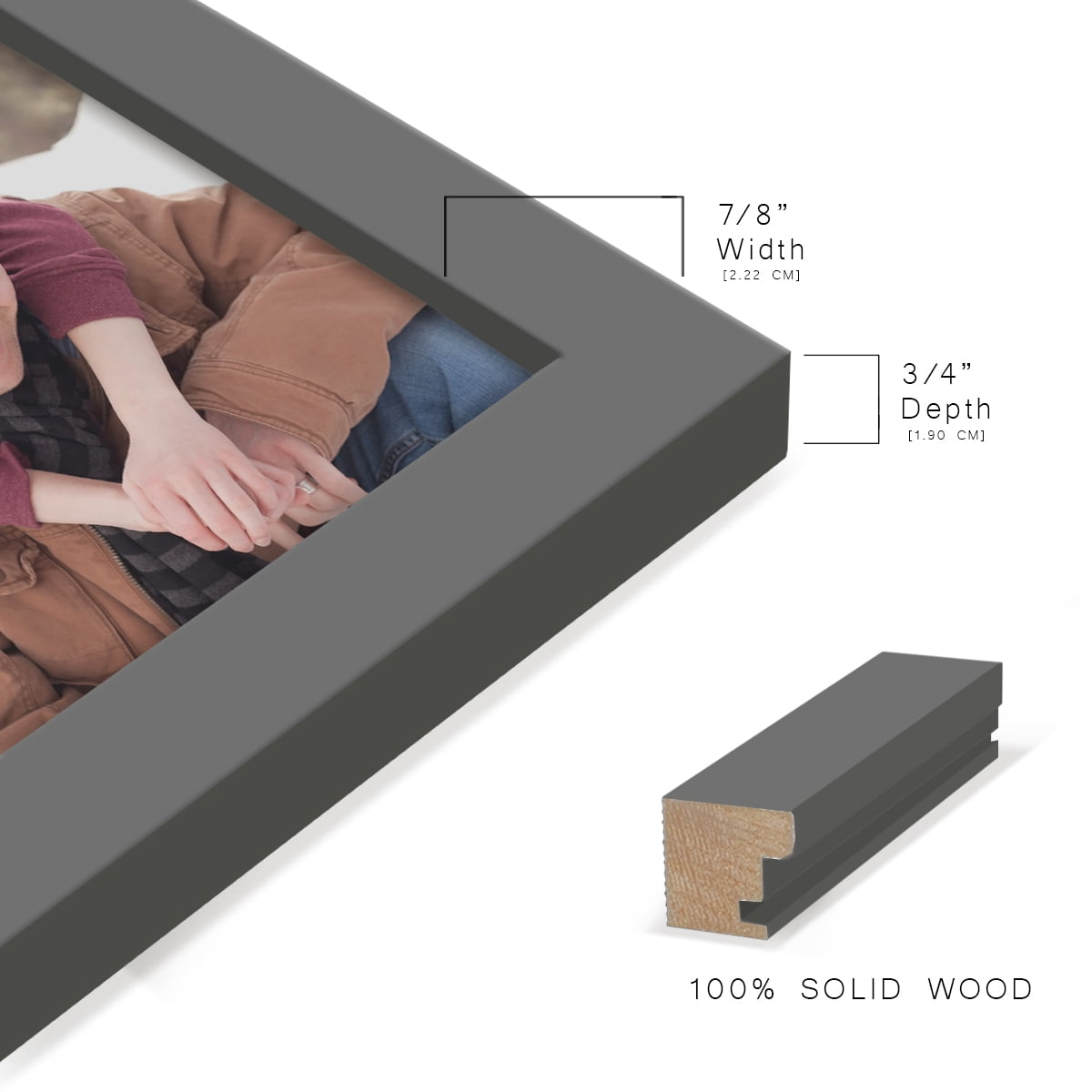 Wexford Home Modern 5" x 7" Grey Picture Frame (Set of 6)