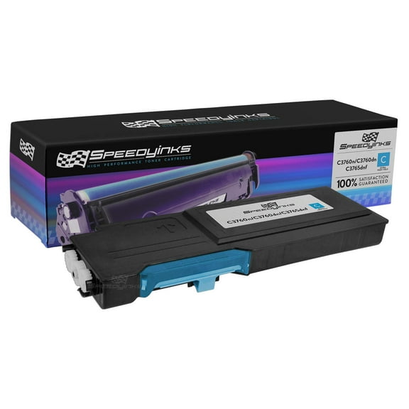 SPEEDYINKS Compatible Toner Cartridge Replacement for 331-8432 1M4KP Extra High Yield Dell Color Laser C3760 C3765 C3760dn C3760n C3765dnf Printers (Cyan, Single-Pack)