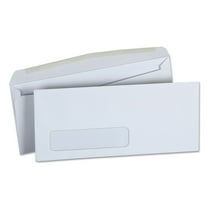Universal Open-Side Business Envelope, 1 Window, #10, Gummed Closure, 4.13 x 9.5, White, 500/Box