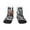 1 Black, variant on Four Running Horses Pattern Quarter Crew Socks,Toe Seamed Ankle Socks,Cotton Cushioned Breathable Athletic Crew Sports Socks