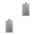 thumbnail image 1 of Monstrate Tapa de plástico Petaca de acero inoxidable Flagon Portable Wine Whisky Pot Bottle Drinkware para bebedor 10 onzas 2piezas Monstrate CBP029536, 1 of 5