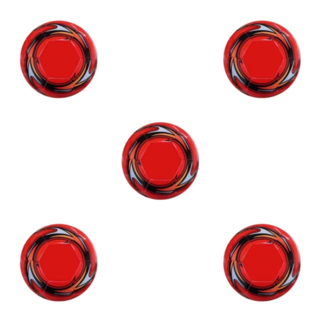 Youkk Fun Soccer Ball For Kids Waterproof Competitive Game PU Leather Fun Football Training Soccer Ball Red 5Set