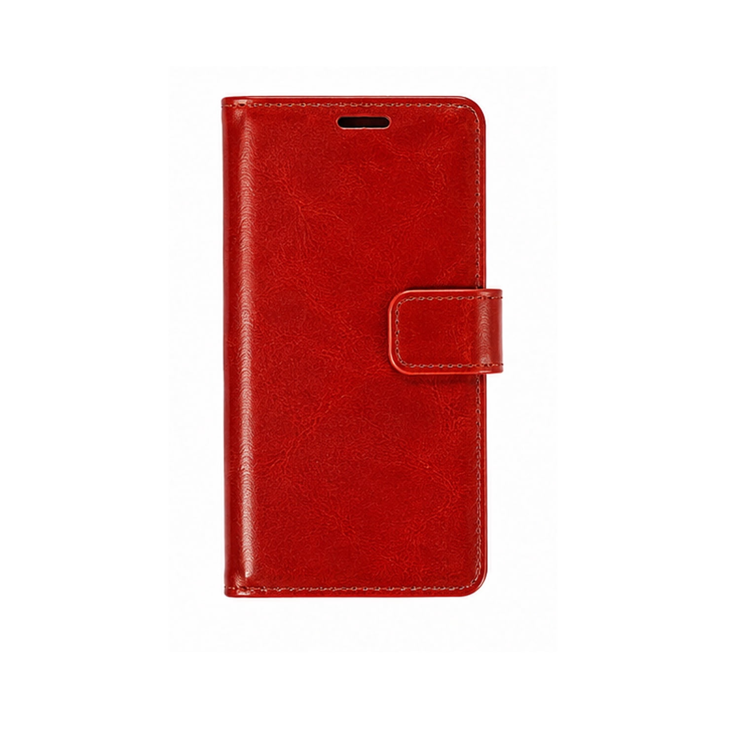 UWC-Small (4.5"-4.8") Universal Leather Phone Case with Rotating Stand Support - Brown