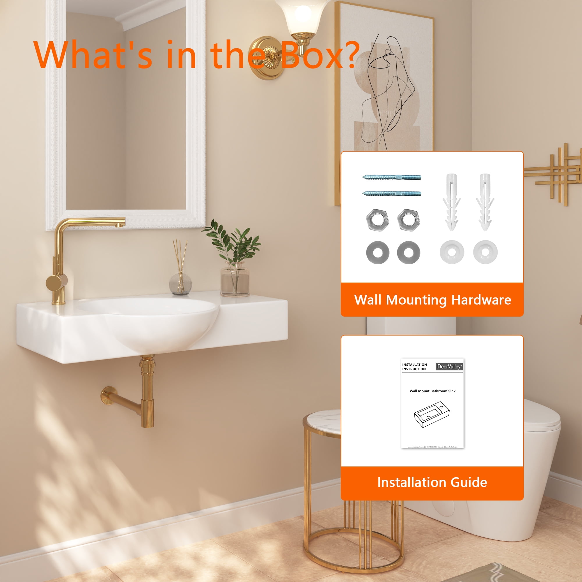 30 in. Left Side White Ceramic Novelty Wall-Mount Sink Wall Hung Rectangular Bathroom Vessel Sink, Single Faucet Hole