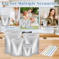 thumbnail image 4 of 150 Pack Mylar Bags for Food Storage with Oxygen Absorbers，4 Sizes (1 Gallon, 1/2 Gallon, 1 Quart, 1/2 Pint)， Heat Sealable Airtight with 150 desiccant., 4 of 7
