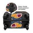 thumbnail image 4 of Bixox Washable Burning Rugby Balls Printed Luggage Cover, Fashion Suitcase Protector Fits for Small luggage, 4 of 8