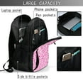 thumbnail image 3 of Yiaed Breast Cancer Awareness2 Print Laptop Backpack,Business Travel Durable Laptops Backpack with USB Charging Port,Water Resistant College Computer Bag, 3 of 5