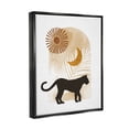 thumbnail image 2 of Stupell Industries Boho Panther Silhouette Lunar Solar Botanical Leaf Graphic Art Jet Black Floating Framed Canvas Print Wall Art, Design by Ziwei Li, 2 of 5