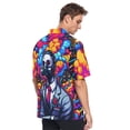 thumbnail image 4 of Smoke Mask Man Men's Hawaiian Wrinkle Free Button Down Short Sleeve Shirt Casual Shirts Beach Shirts, 4 of 8