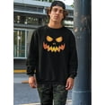 thumbnail image 2 of Pumpkin Scary Face Sweatshirt Men -SPIdeals Designs, Male XX-Large, 2 of 4