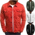 thumbnail image 4 of Chaqueta vaquera para hombre | Chaqueta vaquera clásica de camionero para hombre | Chaquetas informales para hombre - Chaquetas para hombre con bolsillo, 4 of 5
