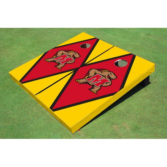 University of Maryland Red and Yellow Matching Diamond Cornhole Boards