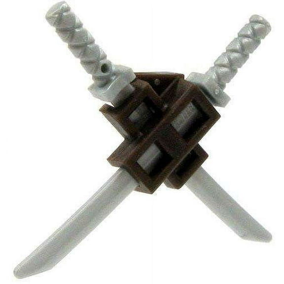 LEGO Dual Scabbard with 2 Silver Katana Swords