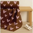 thumbnail image 4 of Soimoi Brown Cotton Voile Fabric Cute Smile Heart Print Fabric by the Yard 42 Inch Wide, 4 of 7