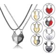 thumbnail image 2 of Solid Black Couple's Magnetic Attraction Necklace, 2 of 5