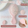thumbnail image 4 of FACEGA 6Pcs Hair Brush Dry-Wet Ventilated Wide-Tooth Mini Brush Round Soft Massaging Fashion Round Brush,Pink, 4 of 7