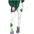 thumbnail image 4 of Yourumao St Patricks Day Leggings for Women High Waist Green Shamrock Skinny Pants Theme Party Pants Pantalones De Yoga Pantalones De Yoga, 4 of 6