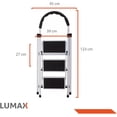 thumbnail image 3 of Escalera Tijera Lumax 3 Peldaños Plegable Color Blanco, 3 of 5