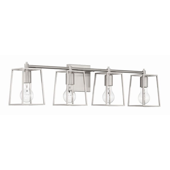 12132BNK4 Craftmade Lighting Dunn - 4 Light Bath Vanity In Transitional Style-7.88 Inches Tall and 31.75 Inche Wide-Brushed Polished Nickel Finish