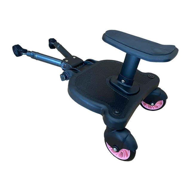 Tablero de cochecitos, tablero de carriola, tablero de carriola con asiento, pedal auxiliar de cochecito para la mayoría de los cochecitos Rosa