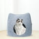 thumbnail image 4 of Cama con cojín para gatos, camas extraíbles para cachorros, cuevas para gatos vables, camas para gatos para interiores gris cro Zulema Cueva de la cama del gato, 4 of 7