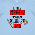 thumbnail image 4 of Inktastic Little Sister and Biggest Fan Baseball Glove and Bat Girls Baby T-Shirt, 4 of 5