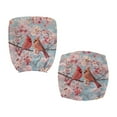 thumbnail image 3 of FKELYI Peach Floral Cardinal Bird Print 2 Piece Office Chair Covers for Home Decor Washable Computer Chir Slipcover Desk Chair Protective Covers for Backrest & Cushion, 3 of 7