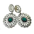 thumbnail image 2 of Pendientes Emulily Western Turquesa con forma de concho colgante, estilo bohemio, 2 of 4