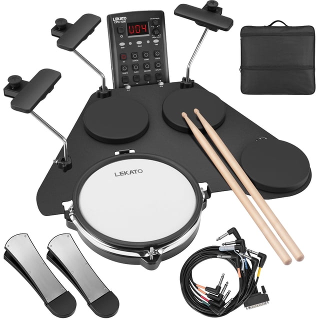Batería Electrónica LEKATO CPD-1000 Portátil 220+ Sonidos 220V
