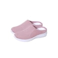 thumbnail image 6 of Miluxas Women's Knitted Flat Shoes Lightweight Comfortable Women Footwear Slip on Casual Breathable Mesh Walking Shoes Female Round Toe Wedges Shoes Pink 6(37), 6 of 9