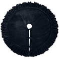 thumbnail image 2 of Grbtsrd 60 Inch Christmas Tree Skirt, Black Velvet Tree Skirts, Luxurious Velvet Fabric, Christmas Tree Decor, for 6-7.5 ft Christmas Tree, Lovely Holiday Gift Choice for Family and Friends, 2 of 2
