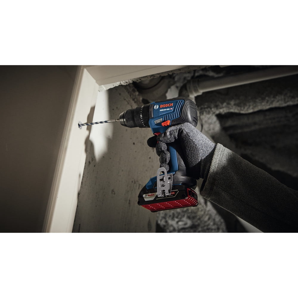 Restored Bosch GSB18V-490B12-RT 18V EC Brushless Lithium-Ion 1/2 in. Cordless Hammer Drill Driver Kit 2 Ah (Refurbished)