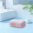 thumbnail image 4 of Home Water Absorbing Fleece Towel - Embroidered, Soft, Lint-Free, Quick Drying for Bathroom and Kitchen Use,Purple, 4 of 5