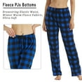 thumbnail image 5 of YUSHOW Women Fleece Pajama Pants Comfy Buffalo Plaid Pjs Bottoms with Pockets, Blue Plaid, S, 5 of 7