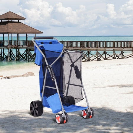 Gymax Foldable Beach Wonder Tote Cart Folding Storage | Walmart Canada