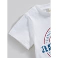 thumbnail image 6 of 4th of July Toddler Boys Summer Outfit Clothes Short Sleeve America Print T Shirt Top with Solid Color Shorts Kids 2Pcs Sets, 6 of 9
