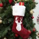 thumbnail image 1 of 1 pieza de calcetines de Navidad tipo A con cabeza de ciervo bolsa de regalo calcetines bordados de alce kenaf regalos de Navidad colgantes de Navidad ANGGREK  Otros, 1 of 7