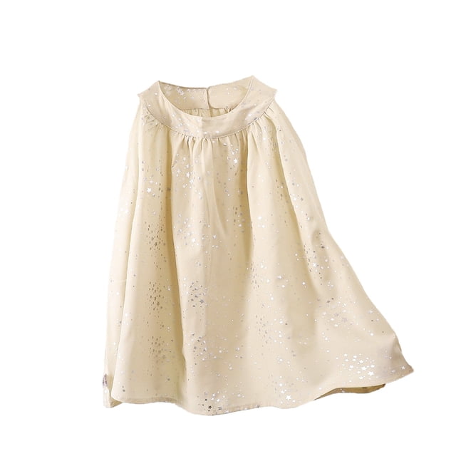 Robe Tutu pour Filles, Été, Ample, Col Rond, Couleur Unie, Sans Manches, Douce, pour Enfant, Taille 5-6T