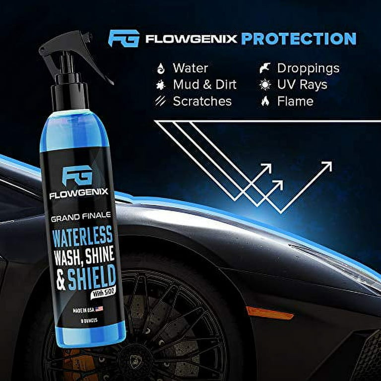Flowgenix Waterless Car Wash Spray - Motorcycle Cleaner & Car Wax Polish  Detail Spray. Ceramic Coating for Cars. Best Cleaner & Quick Detailer Spray  to Make Your Car Shine - Venue Marketplace