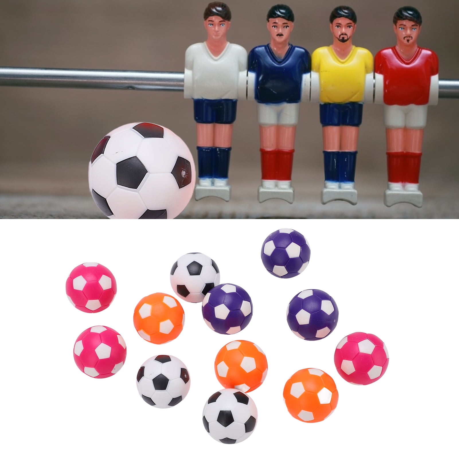 12PCS Mini Plastic Soccer Foosball Balls for Replacement Entertainment
