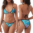 thumbnail image 4 of Horeoi Corals and Tropical Fish Pattern Women's Adjustable Bikini Set High-Cut Two-Piece Swimsuit for Beach Pool Party Tropical Vacation, 4 of 5